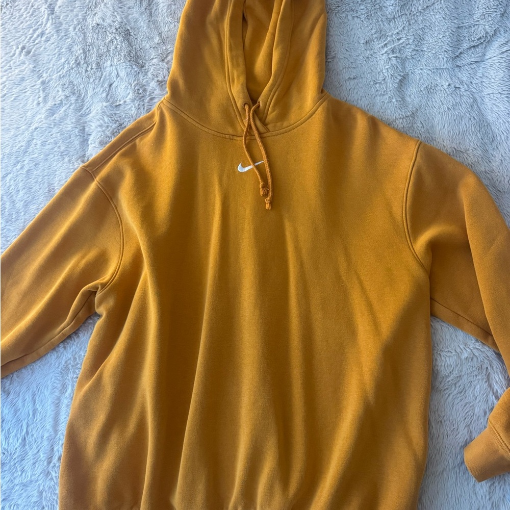 Nike Men's Golden Yellow Hoodie